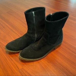 LUCCHESE JONAH ROPER BOOT BLACK SUEDE